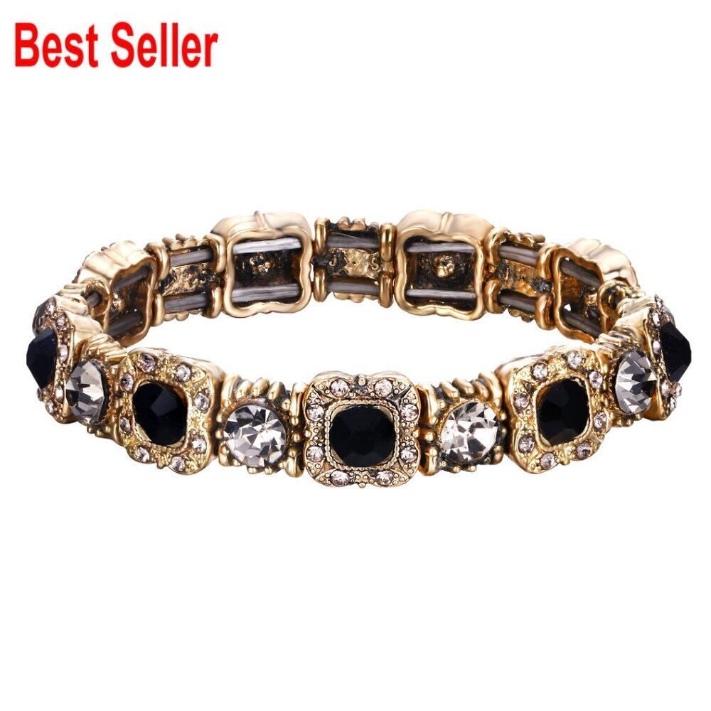 Austrian Crystal Tennis Bracelet, Stretch Length 7.6 Inches